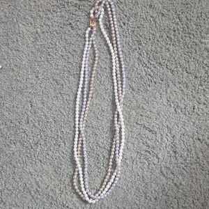 Vintage Tri Color Pearl Necklace